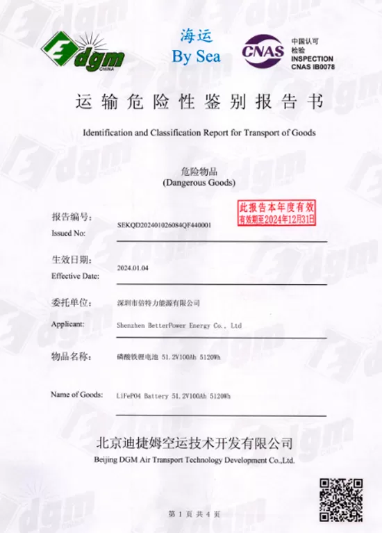 Identification and Classification Report for Transport of Goods